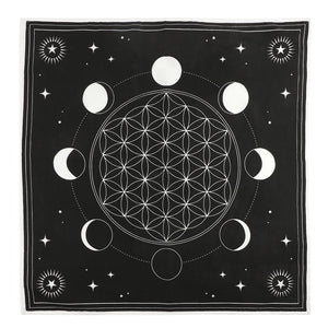 Altar Cloth - Moon Phase & Crystal Grid