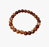 Crystal Bead Bracelet - Carnelian