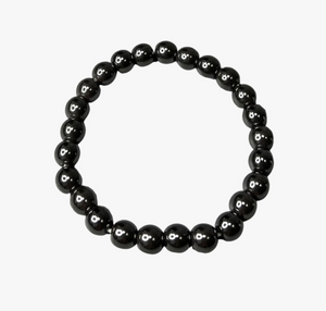 Crystal Bead Bracelet - Hematite