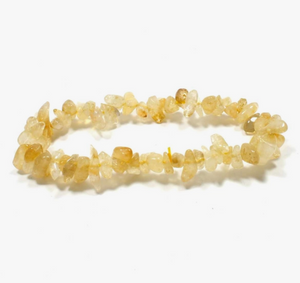 Gemstone Chip Stretch Bracelet - Citrine