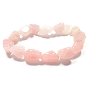 Gemstone Tumble Stretch Bracelet - Rose Quartz