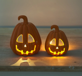 Halloween - Carved Pumpkin Lantern 13cm