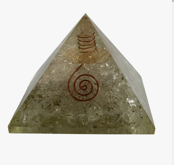 Orgone Reiki Healing Pyramid - Clear Quartz