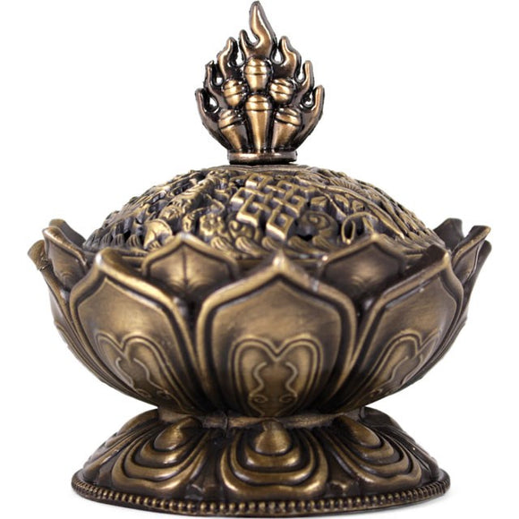 Metal Lotus Incense Holder