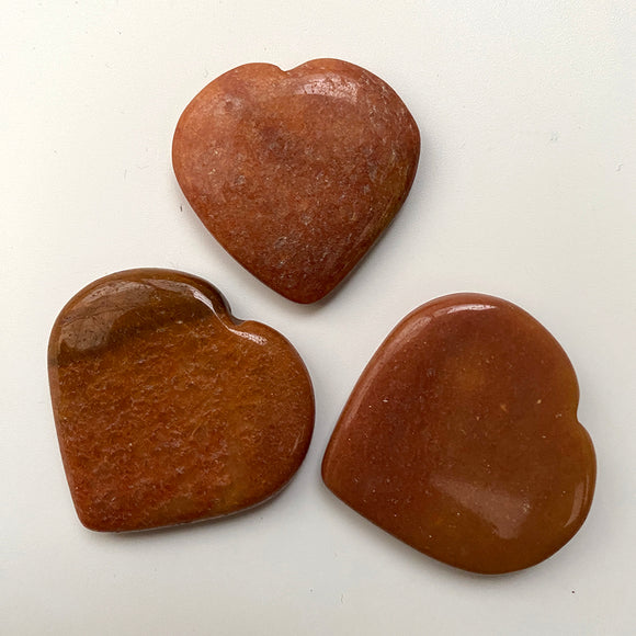 Crystal Heart (small) - Red Aventurine