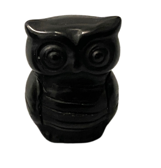 Crystal Owl - Black Obsidian