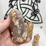 Crystal Obelisk Tower - Flower Agate