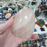 Crystal Half Polished & Half Raw - Rose Quartz