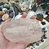 Crystal Half Polished & Half Raw - Rose Quartz