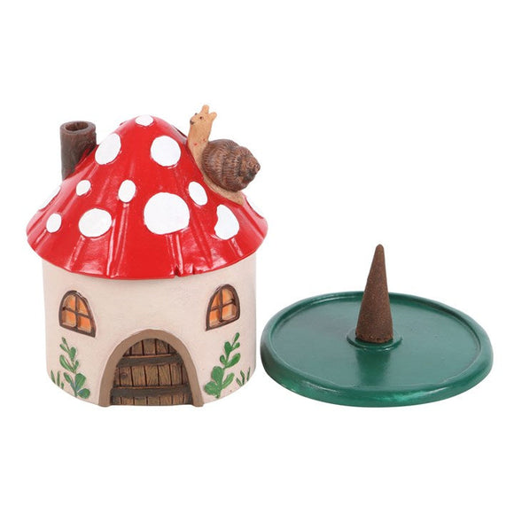Incense Cone Burner - Resin Mushroom House