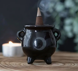 Incense Holder - Ceramic Cauldron - For Sticks or Cones