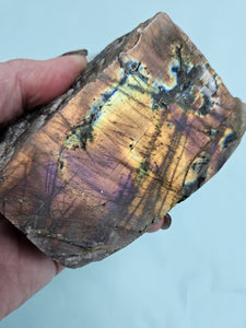 Sunset/Purple Labradorite Slab - 1/2 polished