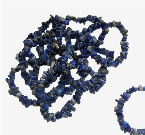 Gemstone Chip Stretch Bracelet - Lapis Lazuli