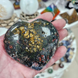 Crystal Heart - Orbicular Ocean Jasper