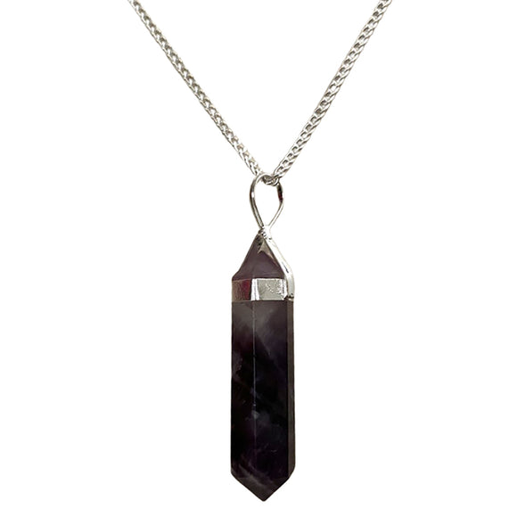 Crystals Double Point Pendant - Amethyst