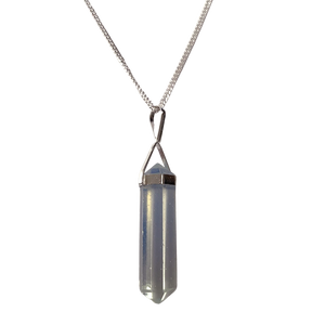 Crystal Double Point Pendant - Opalite