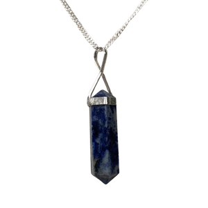 Crystal Double Point Pendant - Sodalite