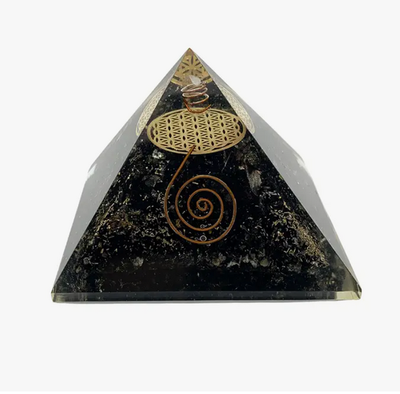 Orgone Reiki Healing Pyramid - Black Tourmaline