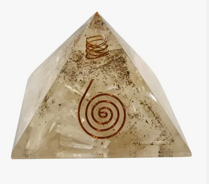 Orgone Reiki Healing Pyramid - Selenite
