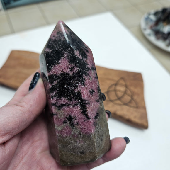 Crystal Tower - Rhodonite