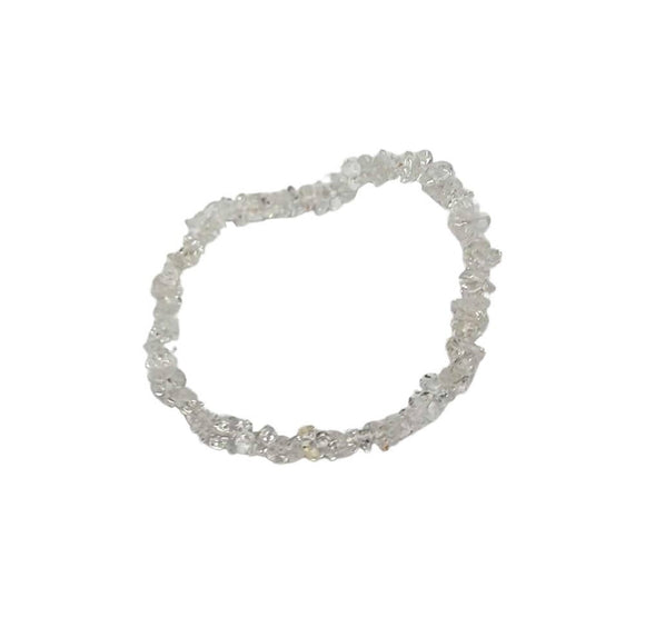 Gemstone Chip Stretch Bracelet - Clear Quartz