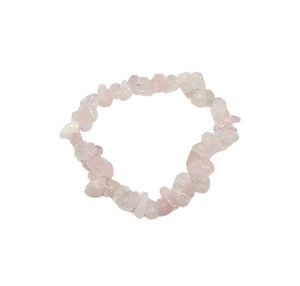 Gemstone Chip Stretch Bracelet - Rose Quartz