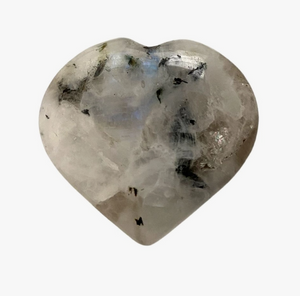 Crystal Heart (small) - Rainbow Moonstone