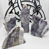 Lepidolite with Pink Tourmaline (Unicorn Stone) 1/2 Polished Slabs