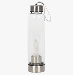 Crystal Water Bottle - Energising Clear Quartz