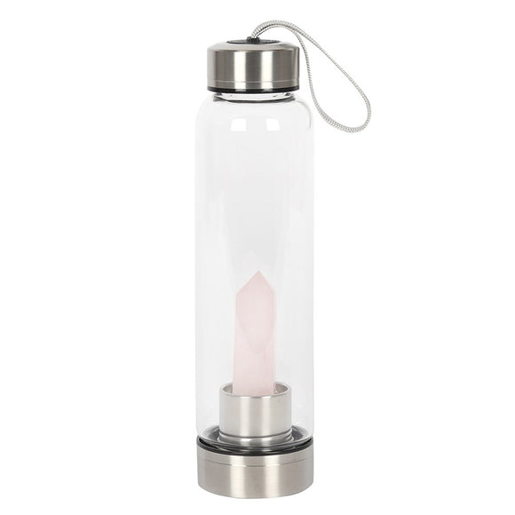 Crystal Water Bottle - Purifying Rose Quartz