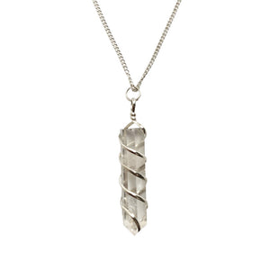 Crystal Double Point Pendant - Clear Quartz