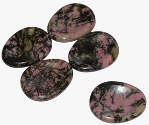 Crystal Worry Stone - Rhodonite
