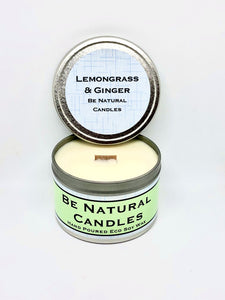 Be Natural - Tinned Soy Candle - Lemongrass & Ginger