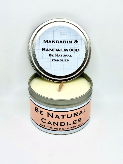 Be Natural - Tinned Soy Candle - Mandarin & Sandalwood