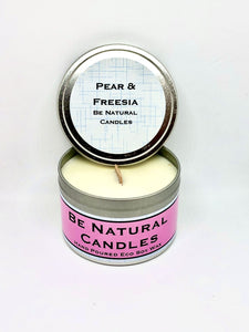 Be Natural - Tinned Soy Candle - Pear & Freesia