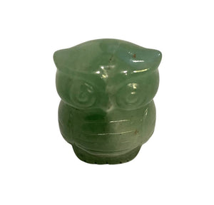 Crystal Owl - Green Aventurine