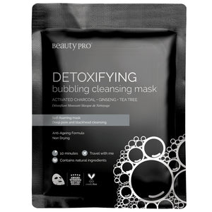 BeautyPro DETOXIFYING Bubbling Cleansing Sheet Mask with Activated Charcoal