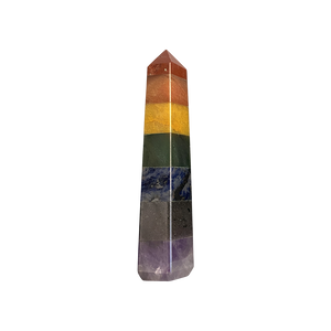 Crystal Obelisk Tower - 7 Chakra Bonded