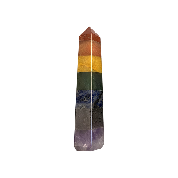 Crystal Obelisk Tower - 7 Chakra Bonded