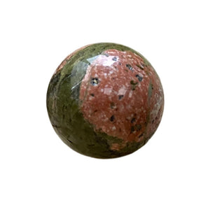 Crystal Sphere Ball - Unakite