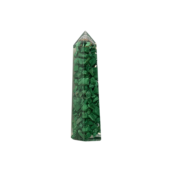 Orgonite Obelisk Tower - Malachite