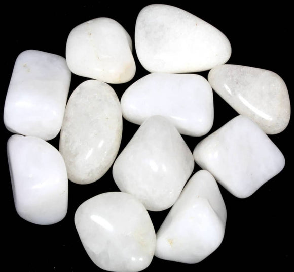 Crystals - Polished Tumble Stones - Snow Quartz