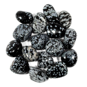 Crystals - Polished Tumble Stones - Snowflake Obsidian