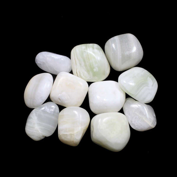 Crystals - Polished Tumble Stones - White Aragonite