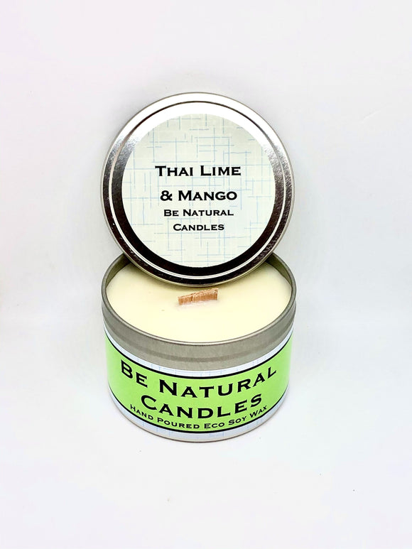 Be Natural - Tinned Soy Candle - Thai Lime & Mango
