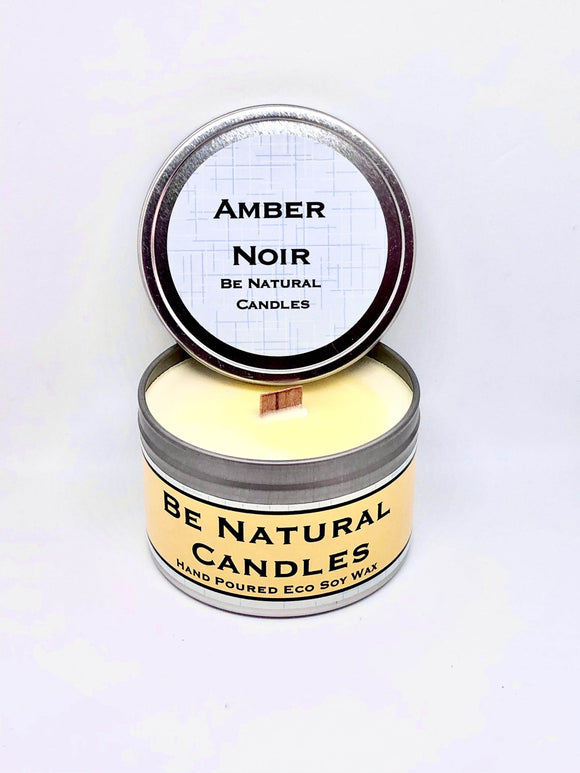 Be Natural - Tinned Soy Candle - Amber Noir